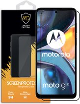 Protecteur d'écran pour Motorola Moto G22 - Économiseur d'écran en Glas MobyDefend - Rebords noirs - Protecteur d'écran - Coque en verre Convient pour : Motorola Moto G22