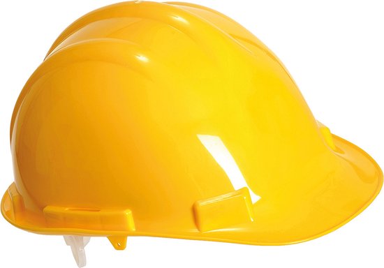Casque de sécurité/casque de construction protection de la tête jaune  réglable 55-62 cm | bol.com