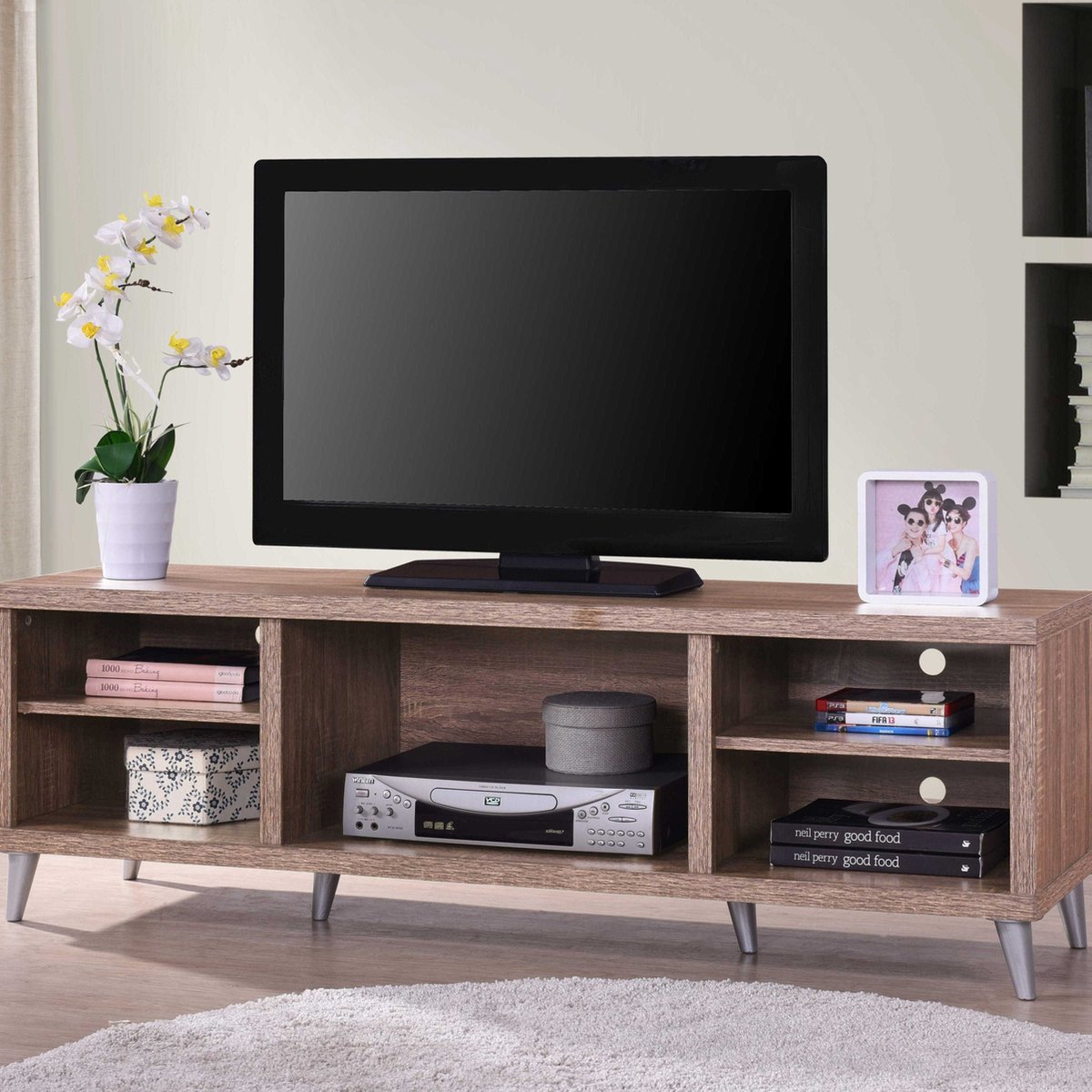 Tv-meubel Konya 142cm - Walnoot