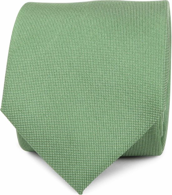 Suitable - Stropdas Zijde Groen K81-10 - Luxe heren das van 100% Zijde - Effen
