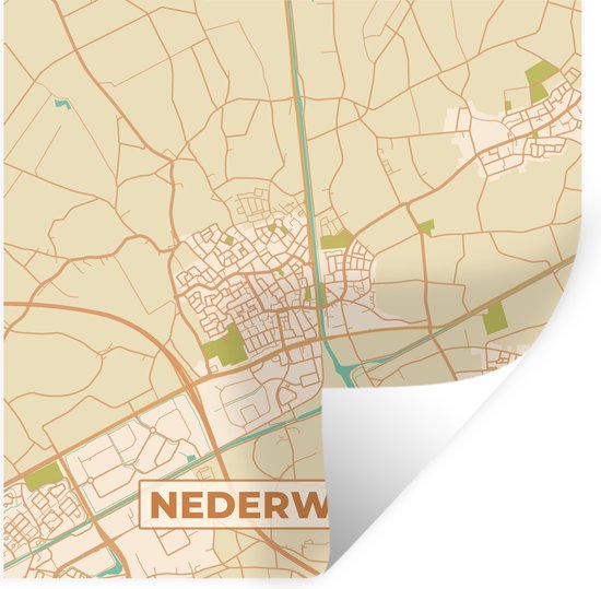 Stickers muraux Carte Carte Nederweert Plan de la ville