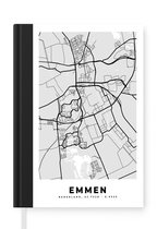Carnet - Carnet - Plan de la ville - Emmen - Grijs - Wit - Carnet - Format A5 - Bloc-notes - Carte