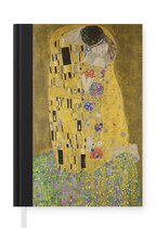 Notitieboek - Schrijfboek - De kus - Gustav Klimt - Notitieboekje klein - A5 formaat - Schrijfblok