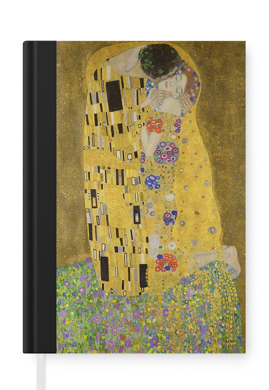 Foto: Notitieboek schrijfboek de kus gustav klimt notitieboekje klein a5 formaat schrijfblok