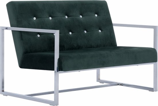 vidaXL Ensemble de canapés 3 pcs vert foncé velours