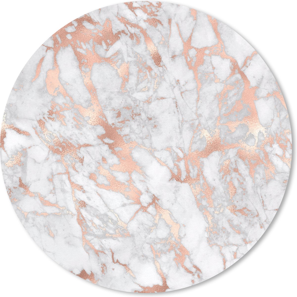 Muismat rond 40x40 cm - Mousepad Marmer - Aderen - Glitter - Ronde muismatten