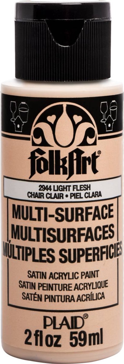 FolkArt Multi-Surface Satin Acrylic Paints - Cool Bisque, 2 oz. - 2944