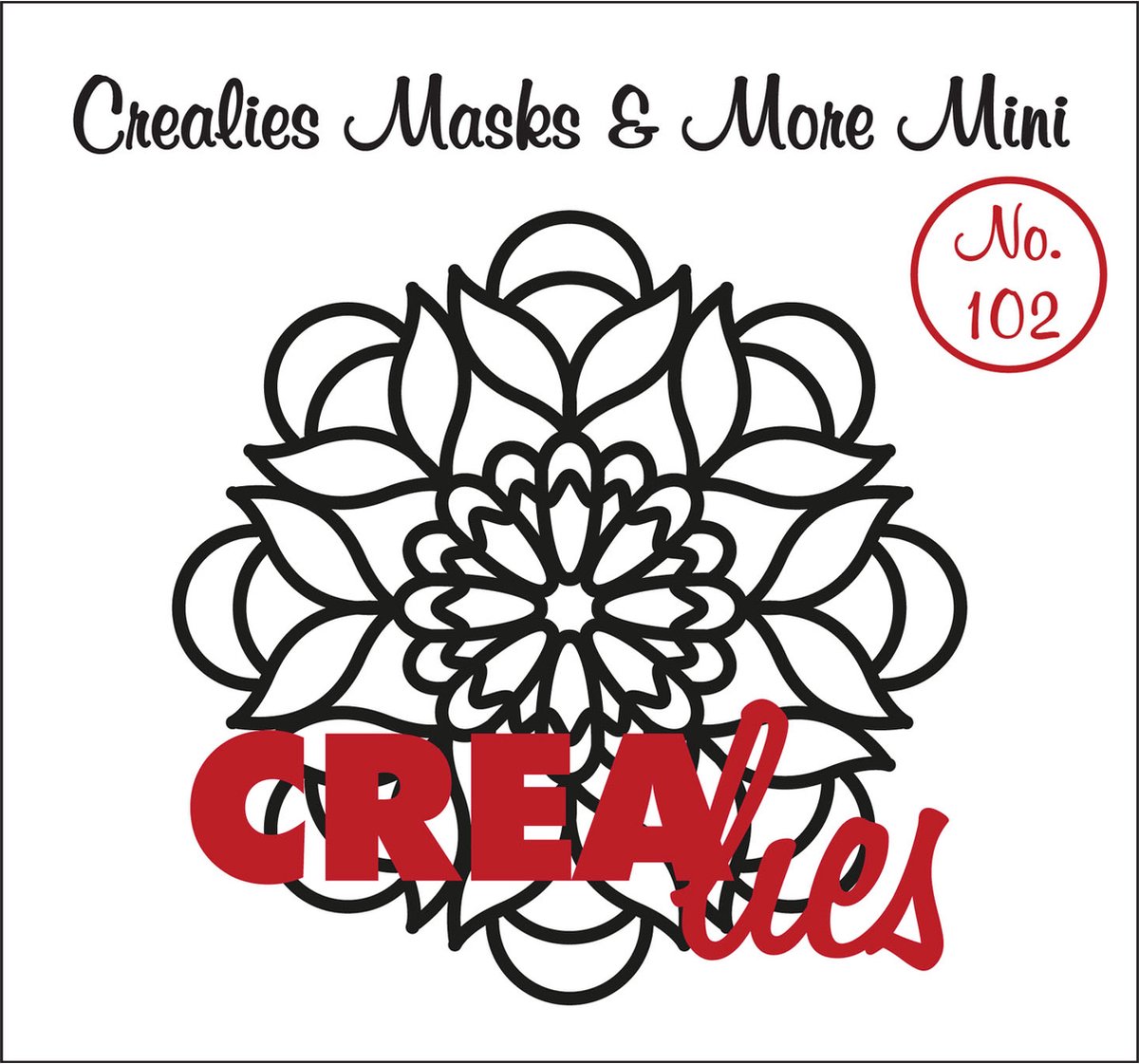 Crealies Masks & More mini no.102 plastic mandala B - 1 stuk