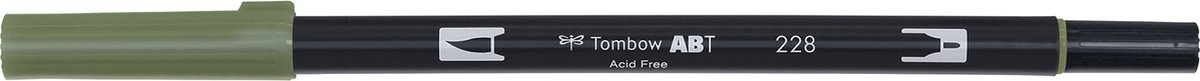 Tombow Brush pen - ABT 228 - Dual Brushpen - Gray Green - Groen — afbeelding 3