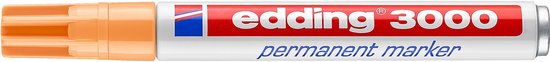 Lichtoranje edding 3000 permanente marker.