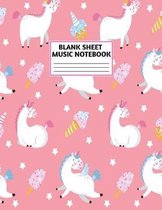 Blank Sheet Music Notebook
