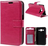 Cyclone Cover wallet case cover Samsung Galaxy J1 2016 roze