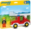 foto van PLAYMOBIL 1.2.3 Brandweerwagen met ladder - 6967