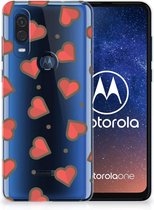Motorola One Vision TPU bumper Hearts