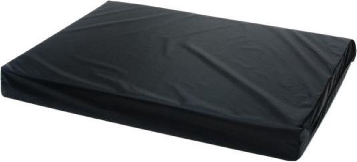 Losse hoes matras/orthopedisch hondenbed nylon zwart maat 90x125x10 cm