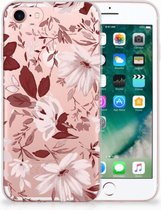 Back cover Hoesje Geschikt voor iPhone SE (2020/2022) en Geschikt voor iPhone 8 | 7 Watercolor Flowers