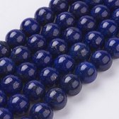 Natuurstenen kralen, Lapis Lazuli, ronde kralen van 12mm. Verkocht per streng van ca. 20cm (ca. 16 kralen)