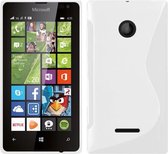 Microsoft Lumia 435 Silicone Case s-style hoesje Wit