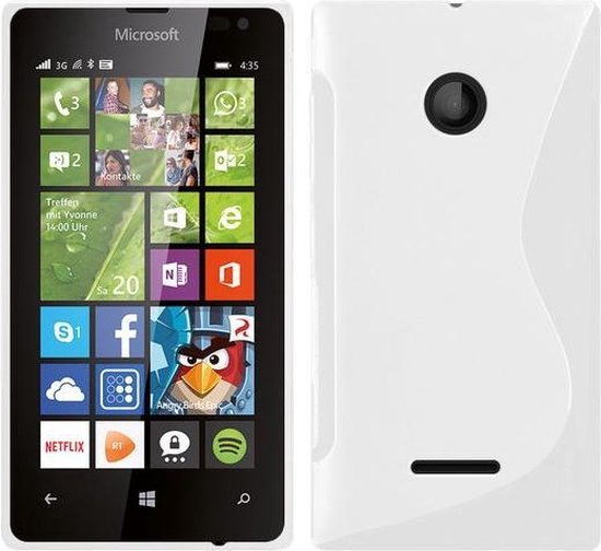 Microsoft Lumia 435 Silicone Case s-style hoesje Wit | bol.com