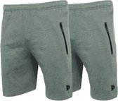 2-Pack Donnay Joggingshort - Sportshort - Heren - Maat 3XL - Dark green marl