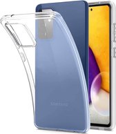 Flexibele achterkant Silicone hoesje transparant Geschikt voor: Samsung Galaxy A72 (4G & 5G)