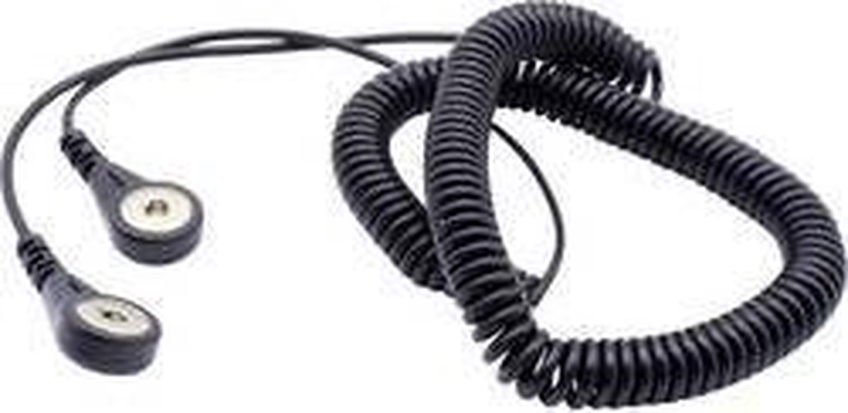 Quadrios ESD-aardingskabel 3.60 m Drukknop 4 mm