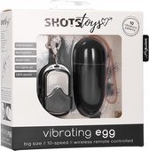 10 Speed Remote Vibrating Egg - Big - Black - Eggs - Happy Easter! - Shots Toys New - Easter eggs
