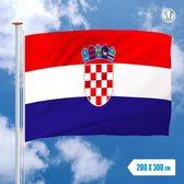 Vlag Kroatie 200x300cm - Glanspoly