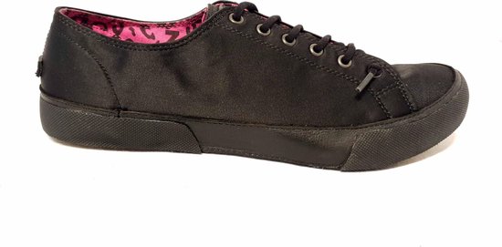 DKNY Kimmie Womens Lace Up Shoe Satin Nylon Canvas 2347015 001 Noir Taille 38,5