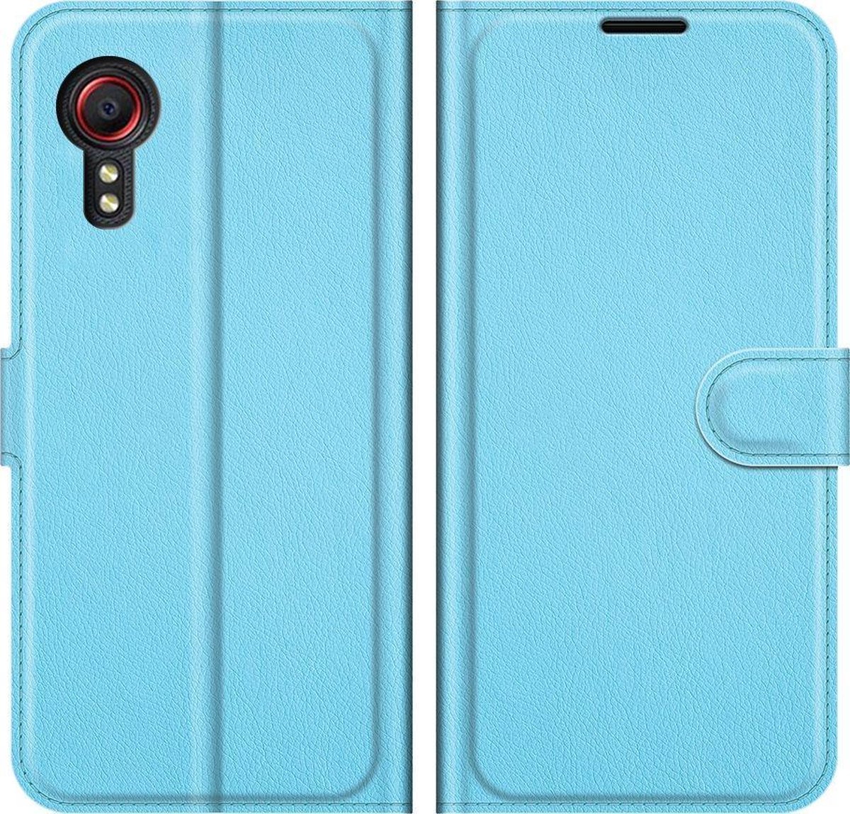 Mobigear Telefoonhoesje geschikt voor Samsung Galaxy Xcover 5 Hoesje | Mobigear Classic Bookcase Portemonnee | Pasjeshouder voor 3 Pasjes | Telefoonhoesje voor Pinpas / OV Kaart / Rijbewijs - Blauw