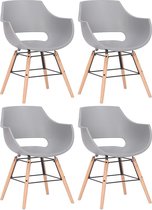 Clp Skien Set van 4 stoelen - Grijs Natura