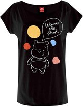 Disney Winnie The Pooh Dames Tshirt -S- Bubbles Zwart