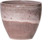 PTMD  kacie roze geglazuurde terracotta pot bombey