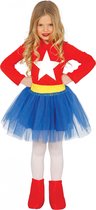 Fiestas Guirca Verkleedjurk Supergirl Meisjes Rood/blauw Mt 104