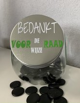 Snoeppot bedankt voor de wijze raad | Juf & Meester Kado