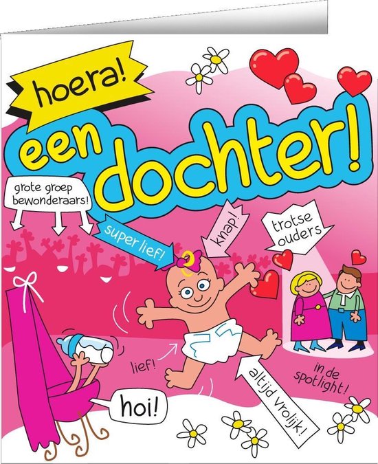 Wenskaarten - Dochter cartoon