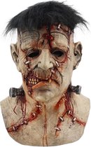Frankenstein masker Deluxe (met zwart haar)