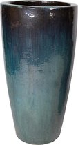Pot conisch rond hoog groen d30h65cm