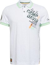 Poloshirt van flame garen met neon details