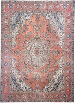 vintage vloerkleed - tapijten woonkamer -Refurbished Lachak Toranj 20-30 jaar oud - 395x305