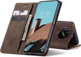Xiaomi Mi 10 Lite Bookcase hoesje - CaseMe - Effen Donkerbruin - Kunstleer