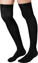 dressforfun - Overknee-kousen zwart - verkleedkleding kostuum halloween verkleden feestkleding carnavalskleding carnaval feestkledij partykleding - 303442