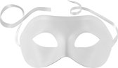 dressforfun - Venetiaans masker eenkleurig wit - verkleedkleding kostuum halloween verkleden feestkleding carnavalskleding carnaval feestkledij partykleding - 303537