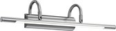 LED Spiegelverlichting - Schilderijverlichting - Trinon Codrado - 8W - Warm Wit 3000K - Mat Nikkel - Aluminium