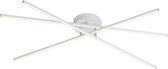 LED Plafondlamp - Plafondverlichting - Trinon Tiraki - 24W - Warm Wit 3000K - Dimbaar - Rechthoek - Mat Wit - Aluminium