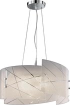 LED Hanglamp - Hangverlichting - Trinon Sandra - E27 Fitting - 3-lichts - Rond - Mat Wit - Glas