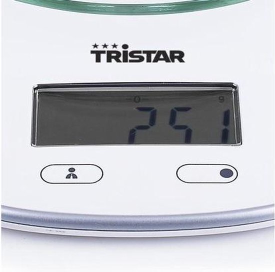 Tristar Keukenweegschaal KW-2445 - Digitale keukenweegschaal - Tot 5 kilogram - Wit - Tristar