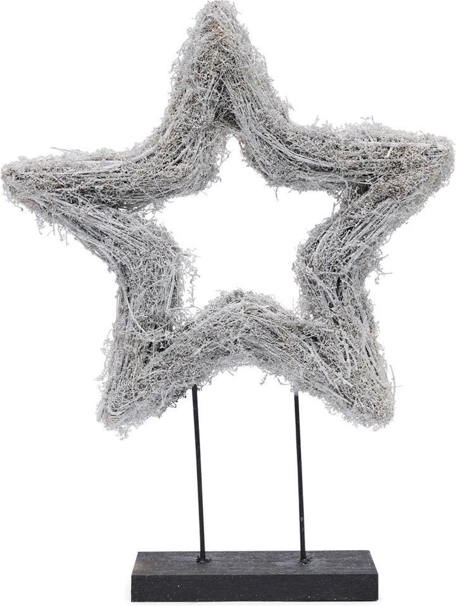 Riviera Maison Lovely Christmas Star On Stand - Tak - Green - 11.0x44.0x58.0 cm
