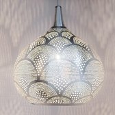Zenza - Hanglamp - Oosterse Lamp- Princess - Fan - Small - Zilver
