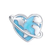 Hart bescherm de wereld bedel | guard the earth bead | Zilverana | geschikt voor alle bekende merken | 925 zilver | moederdag